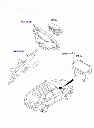 Hyundai ix35 Airbag del passeggero 845302Y000