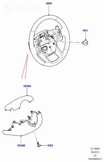 Land Rover Range Rover Sport L320 Volant LR043067