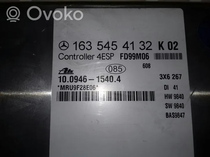 Mercedes-Benz ML W163 Sterownik / Moduł ASC 1635454132K02