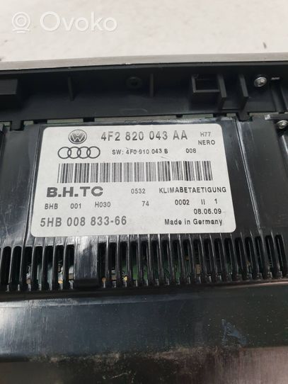 Audi A6 S6 C6 4F Centralina del climatizzatore 4F0910043B