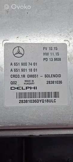 Mercedes-Benz GLK (X204) Sterownik / Moduł ECU A6519007401