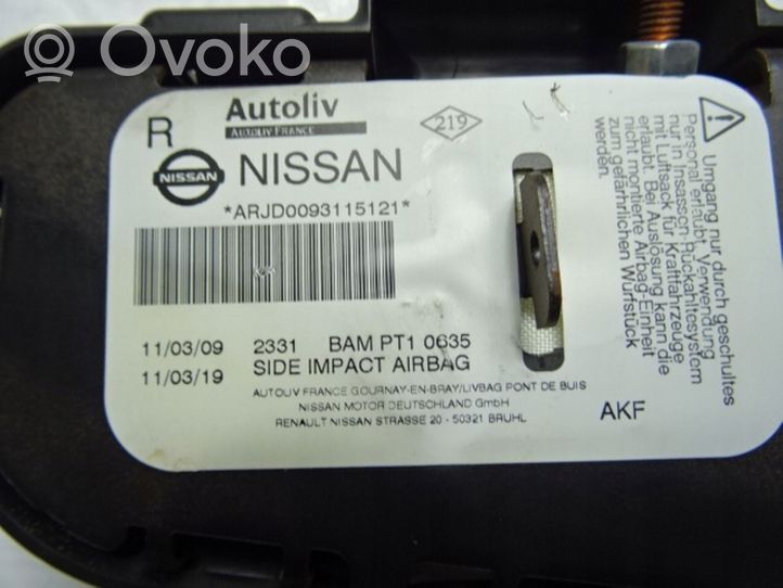 Nissan Qashqai Airbag de siège 6009384D