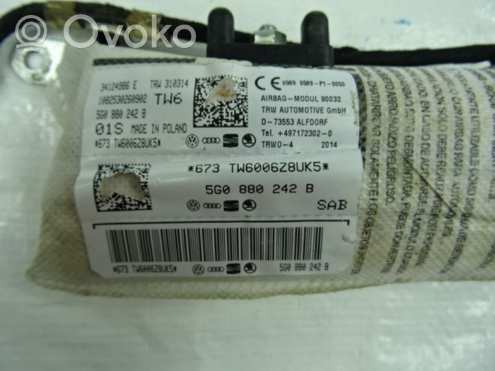 Volkswagen Golf VIII Airbag de siège 5GO880242B