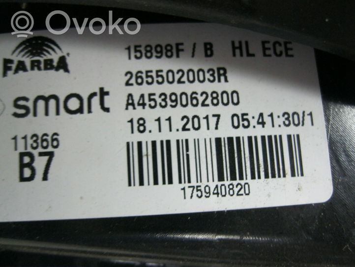 Smart ForFour II W453 Lampa tylna A4539062800