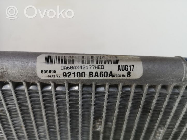 Nissan Juke I F15 A/C cooling radiator (condenser) 92100BA60A