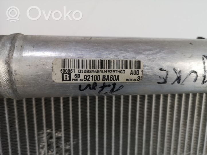 Nissan Juke I F15 A/C cooling radiator (condenser) 92100BA60A