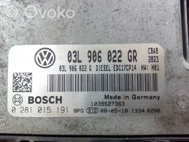 Volkswagen Eos Calculateur moteur ECU 03L906022GR