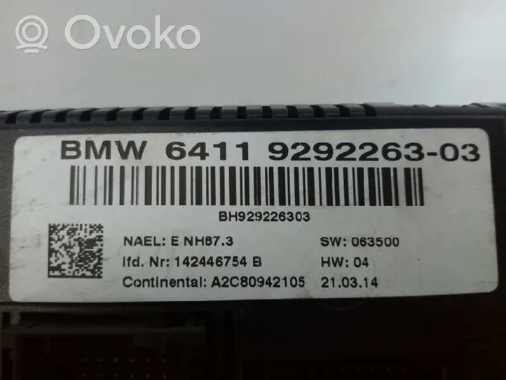 BMW X3 G01 Ilmastoinnin ohjainlaite 6411929226303
