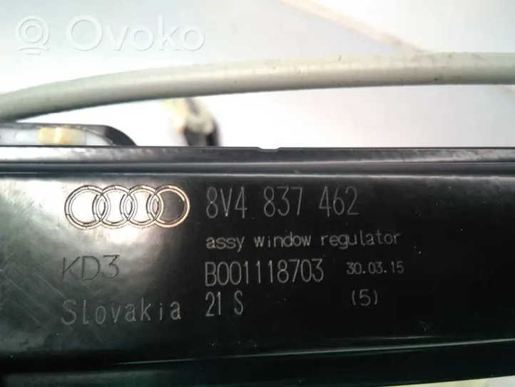 Audi A3 S3 A3 Sportback 8P Elektriskais loga pacelšanas mehānisms bez motoriņa 8V4837462