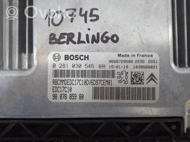 Citroen Berlingo Moottorin ohjainlaite/moduuli 9807885980