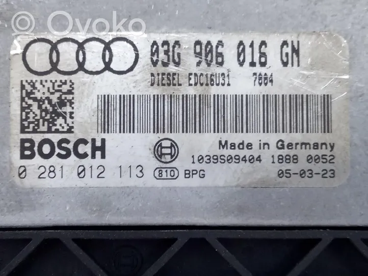 Audi A4 S4 B6 8E 8H Calculateur moteur ECU 03G906016GN