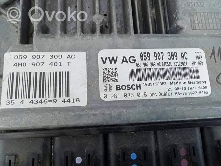 Audi Q7 4M Calculateur moteur ECU 059907309AC