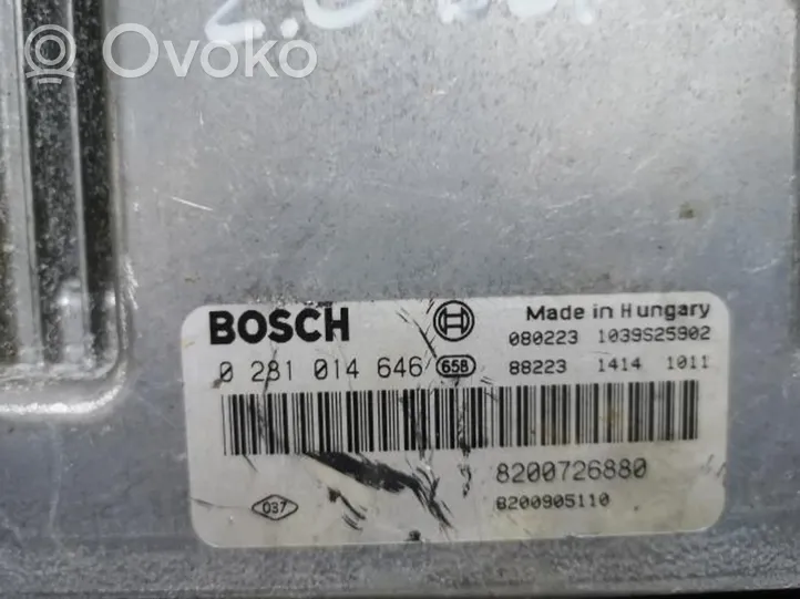 Renault Laguna III Komputer / Sterownik ECU i komplet kluczy 8200726880