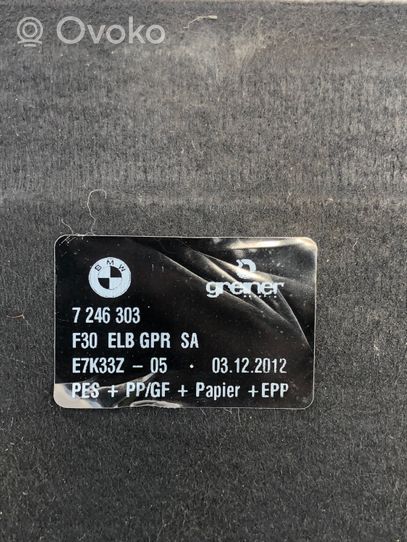 BMW 3 F30 F35 F31 Doublure de coffre arrière, tapis de sol 7246303