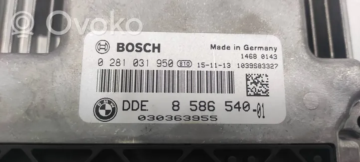 BMW 3 GT F34 Komputer / Sterownik ECU i komplet kluczy 8586540