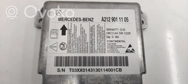 Mercedes-Benz E W212 Unidad de control/módulo del Airbag A2129011105