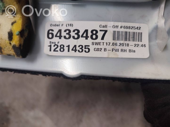 BMW X4 G02 B-pilarin verhoilu (yläosa) 8072834