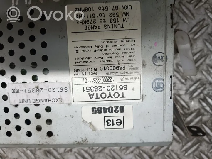 Toyota Previa (XR30, XR40) II Radio/CD/DVD/GPS-pääyksikkö 8612028351