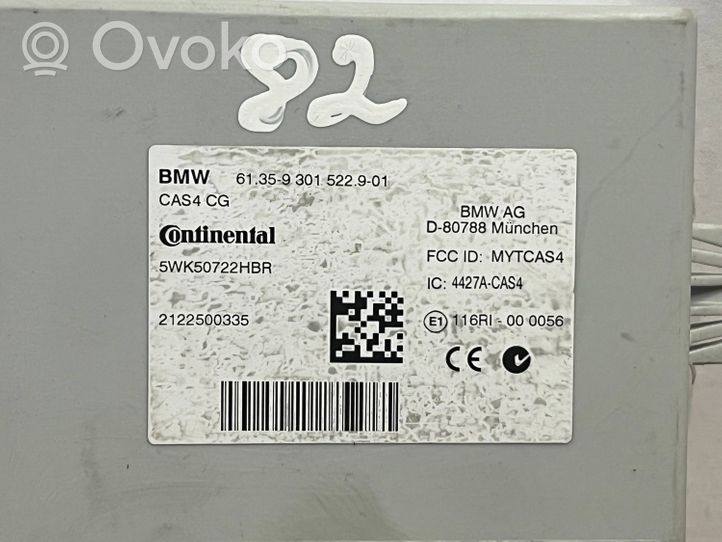 BMW 7 F01 F02 F03 F04 Unité de contrôle module CAS 5WK50722HBR