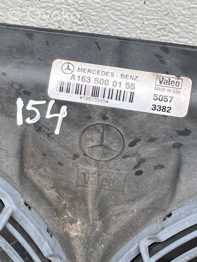 Mercedes-Benz ML W163 Jäähdyttimen jäähdytinpuhaltimen suojus A1635000155