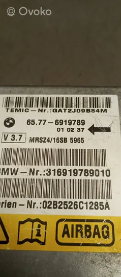 BMW 5 E39 Module de contrôle airbag 6919789