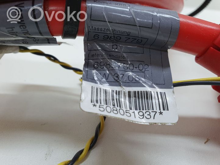 BMW 5 E60 E61 Cavo positivo (batteria) 6989779