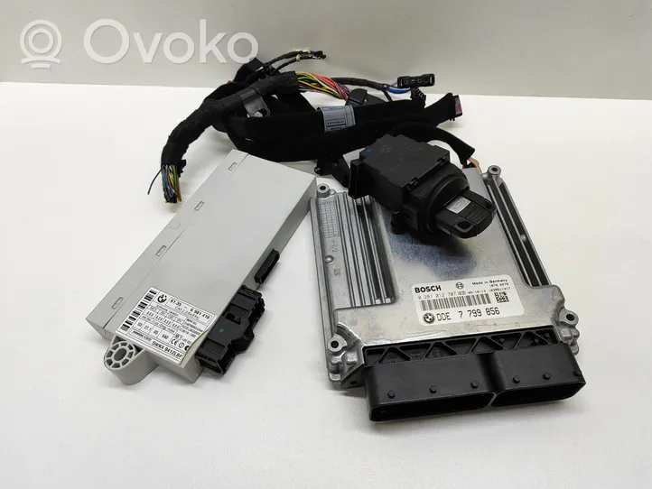 BMW 5 E60 E61 Kit centralina motore ECU e serratura 7799856