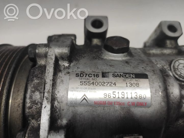 9651911380 Citroen C4 I Picasso Air conditioning (A/C) compressor (pump