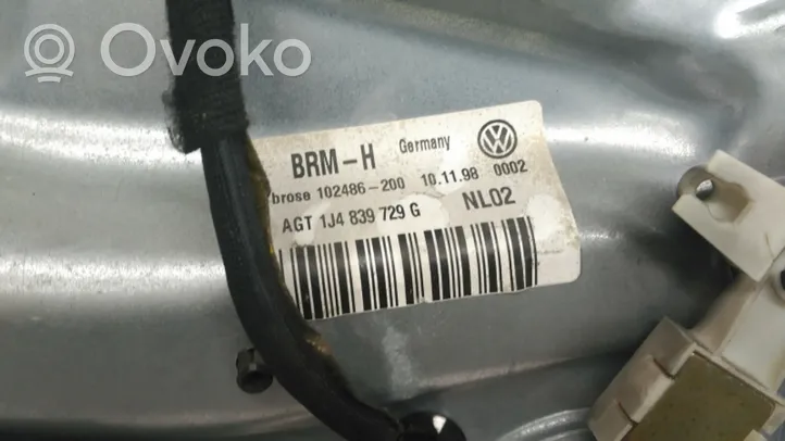 Volkswagen Golf IV Meccanismo di sollevamento del finestrino posteriore senza motorino 