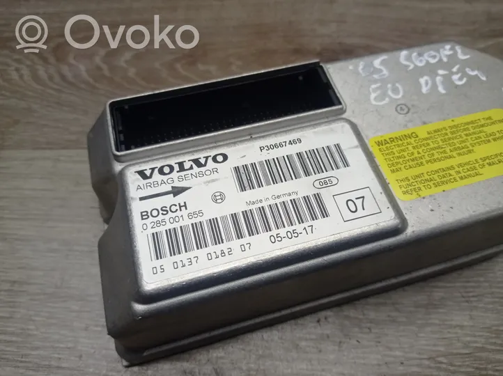 Volvo S60 Airbag control unit/module 0285001655