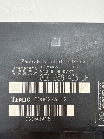 Audi A4 S4 B7 8E 8H Module confort 8E0959433CH