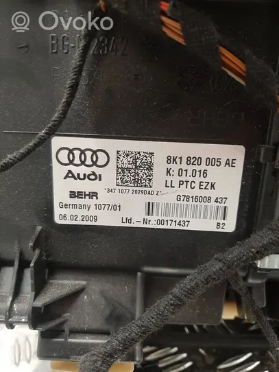 Audi A4 S4 B8 8K Sisälämmityksen ilmastoinnin korin kotelo 8K1820005AE