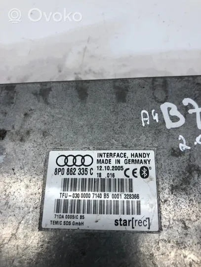 Audi A4 S4 B7 8E 8H Module unité de contrôle Bluetooth 8P0862335C