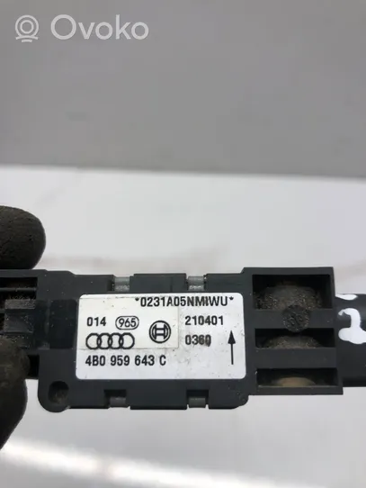 Audi A6 Allroad C5 Sensore d’urto/d'impatto apertura airbag 4B0959643C