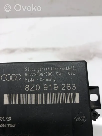 Audi A4 S4 B6 8E 8H Pysäköintitutkan (PCD) ohjainlaite/moduuli 8Z0919283