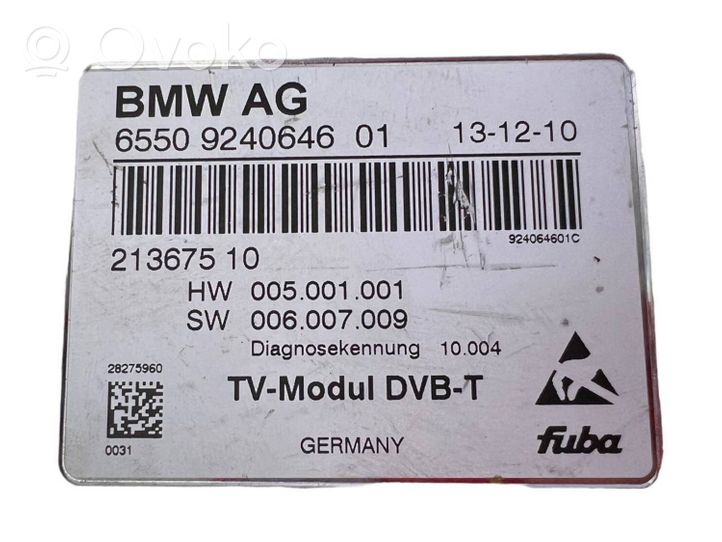 BMW 5 F10 F11 Unidad de control de vídeo 9240646