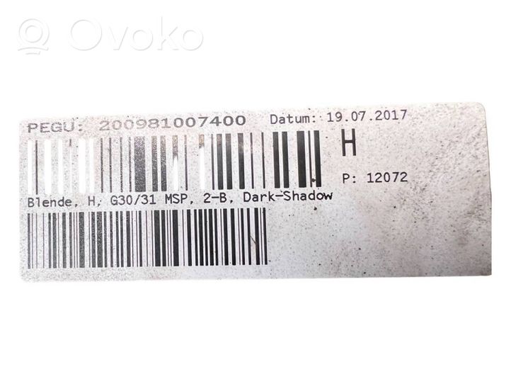 BMW 5 G30 G31 Rivestimento della parte inferiore del paraurti posteriore 8064718