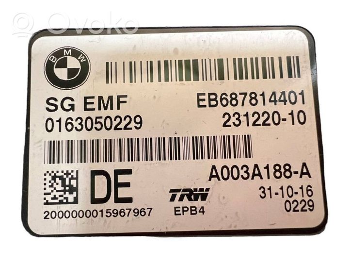 BMW 5 F10 F11 Moduł / Sterownik hamulca postojowego EMF 6878144