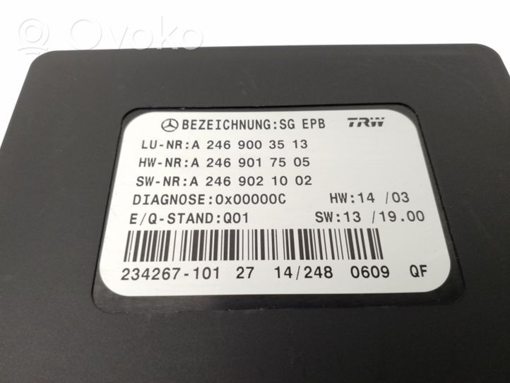 Mercedes-Benz CLA C117 X117 W117 Module de commande de frein à main A2469003513