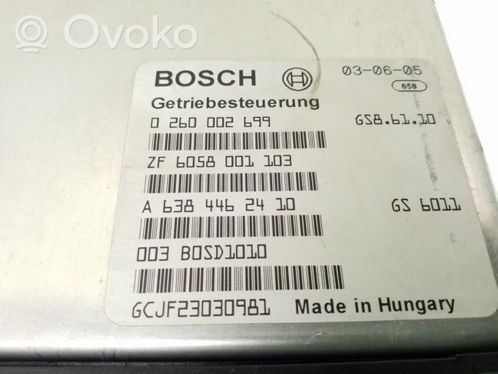 Mercedes-Benz Vito Viano W638 Module de contrôle de boîte de vitesses ECU A6384462410