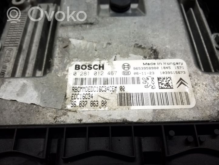 Peugeot 207 Sterownik / Moduł ECU 9663786380