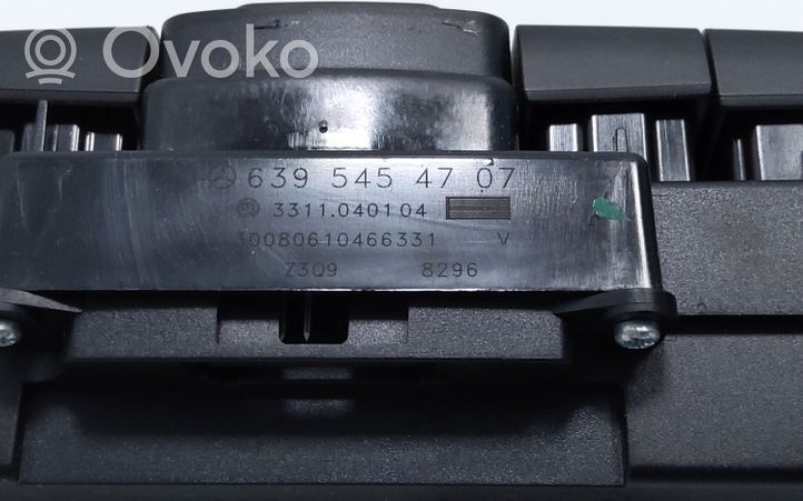 Mercedes-Benz Vito Viano W639 Interruttore/pulsante di controllo multifunzione 6395454707