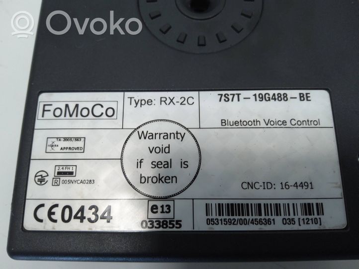 Ford S-MAX Module unité de contrôle Bluetooth 7S7T19G488BE