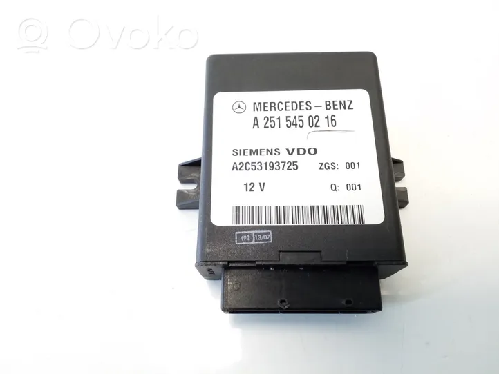 Mercedes-Benz R W251 Muut ohjainlaitteet/moduulit A2515450216