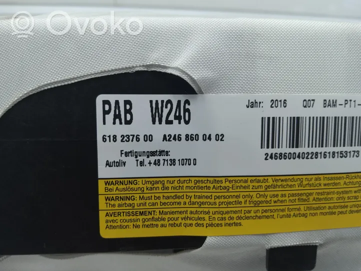 Mercedes-Benz B W245 Poduszka powietrzna Airbag pasażera A2468600402