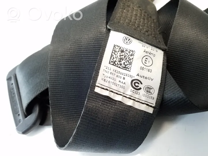 Volkswagen Sharan Rear seatbelt 7N0857805B