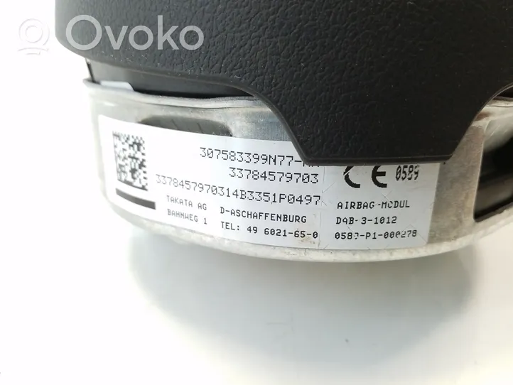 BMW 3 F30 F35 F31 Poduszka powietrzna Airbag kierownicy 307583399N77AH