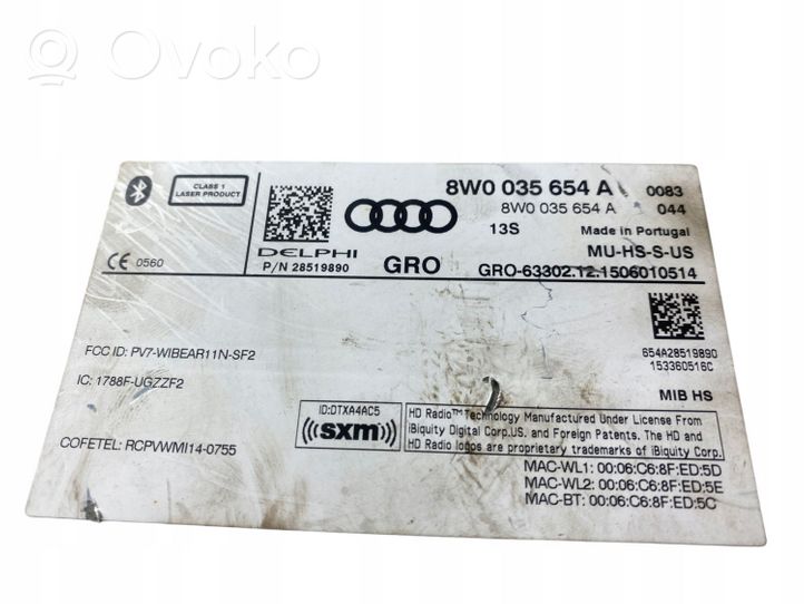 Audi A4 S4 B9 8W Radija/ CD/DVD grotuvas/ navigacija 8w0035654A