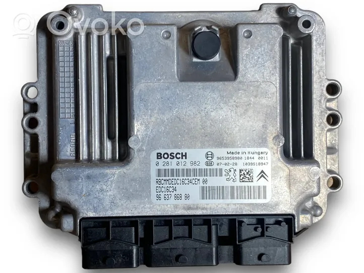 Peugeot Expert Unité de commande, module ECU de moteur 9663786880