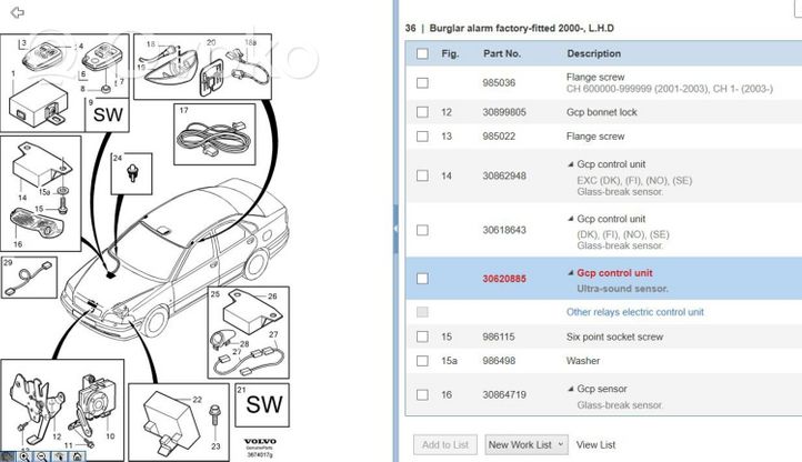 Volvo S40 Signalizacijos valdymo blokas 30620885